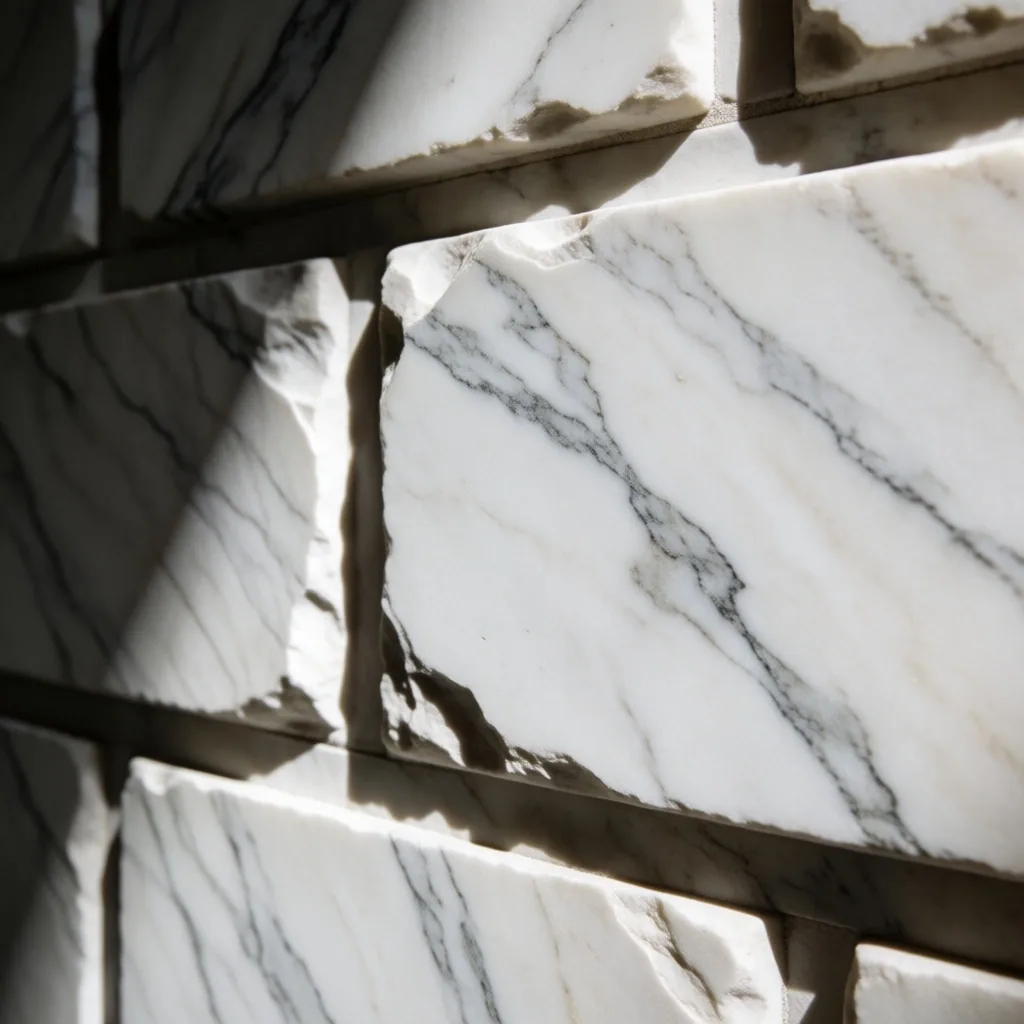 Marble wall texture in a museum