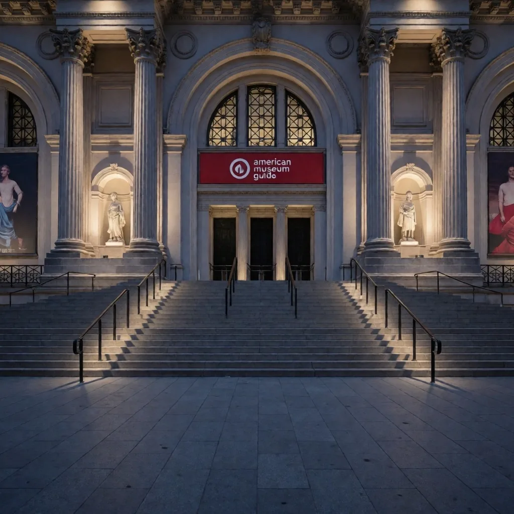 The Metropolitan Museum of Art facade at dusk